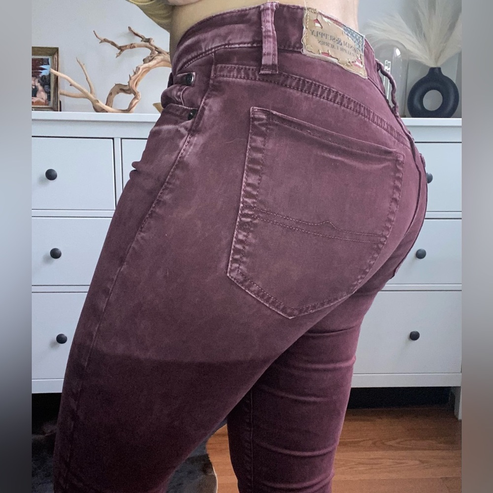 Ralph Lauren Skinny Burgundy Denim